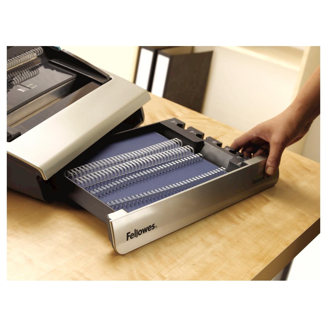 Perforelieur électrique anneaux métalliques pas 3:1 Galaxy E-Wire FELLOWES — Tiroir de rangement