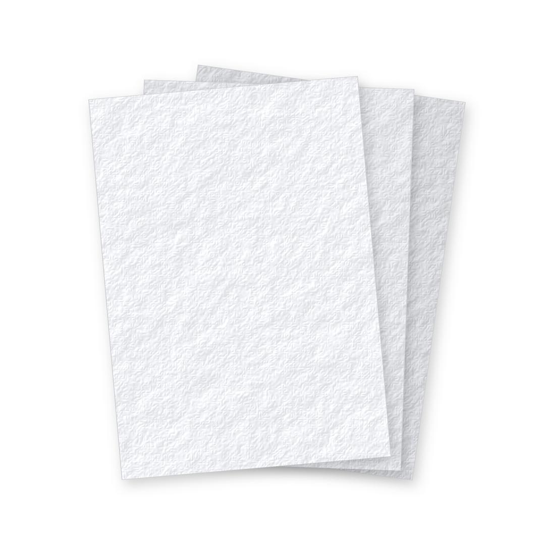 Couvertures cartonnées grain cuir 250gr blanc A4 FALCON K - Trois couvertures cartonnées grain cuir blanches Falcon K A4 250 g en éventail