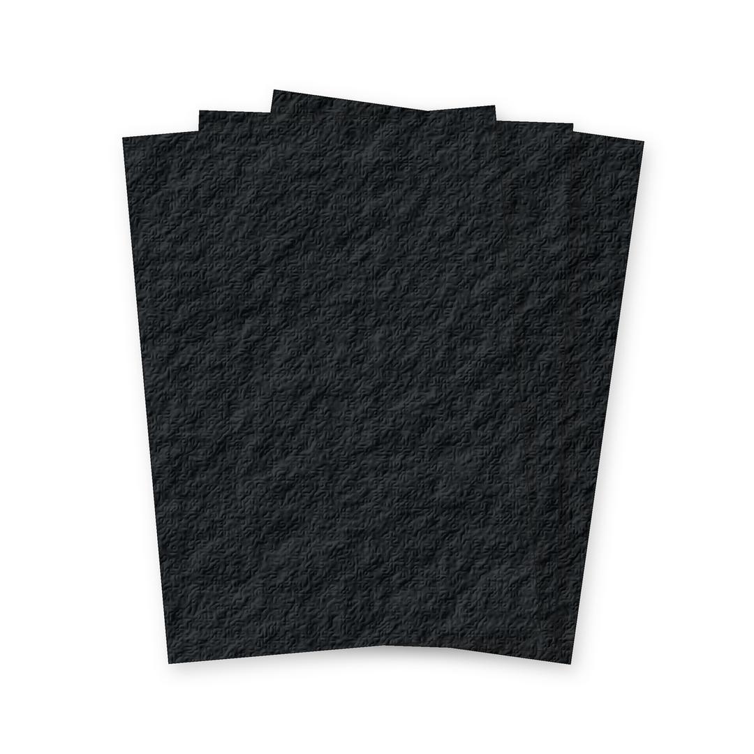 Couvertures cartonnées grain cuir 250 g/m² A3 noir FALCON K - Trois couvertures cartonnées grain cuir noires Falcon K A3 250 g en éventail