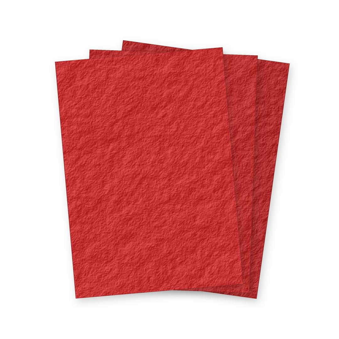 Couvertures cartonnées grain cuir 250 g/m² A3 rouge FALCON K - Trois couvertures cartonnées grain cuir rouges Falcon K A3 250 g en éventail