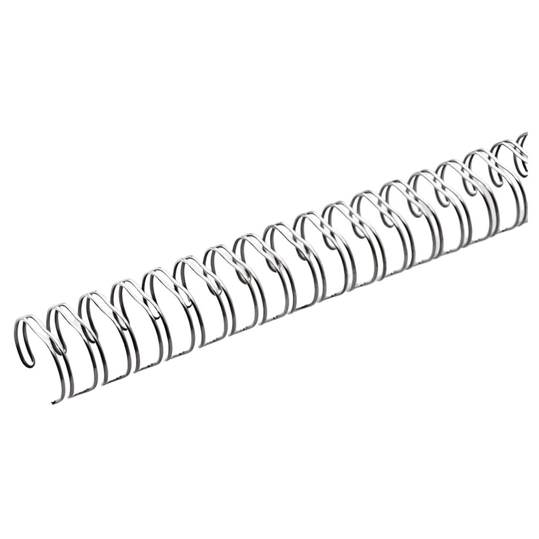 100 peignes anneaux métalliques A4 34 boucles 11 mm (7/16'') Pas 3:1 argent brillant — Base