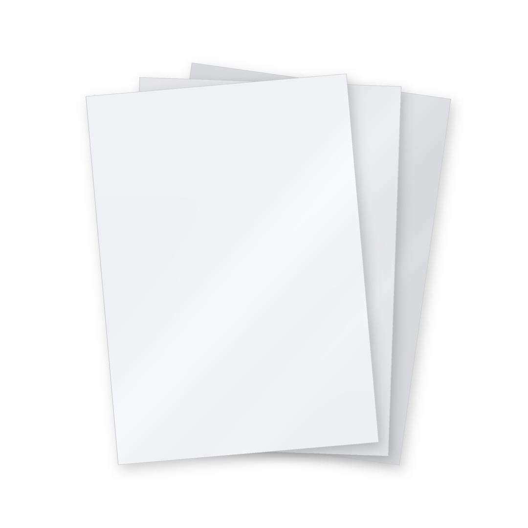 Couvertures cartonnées chromo brillant blanc Falcon K A4, trois feuilles en éventail, illustration