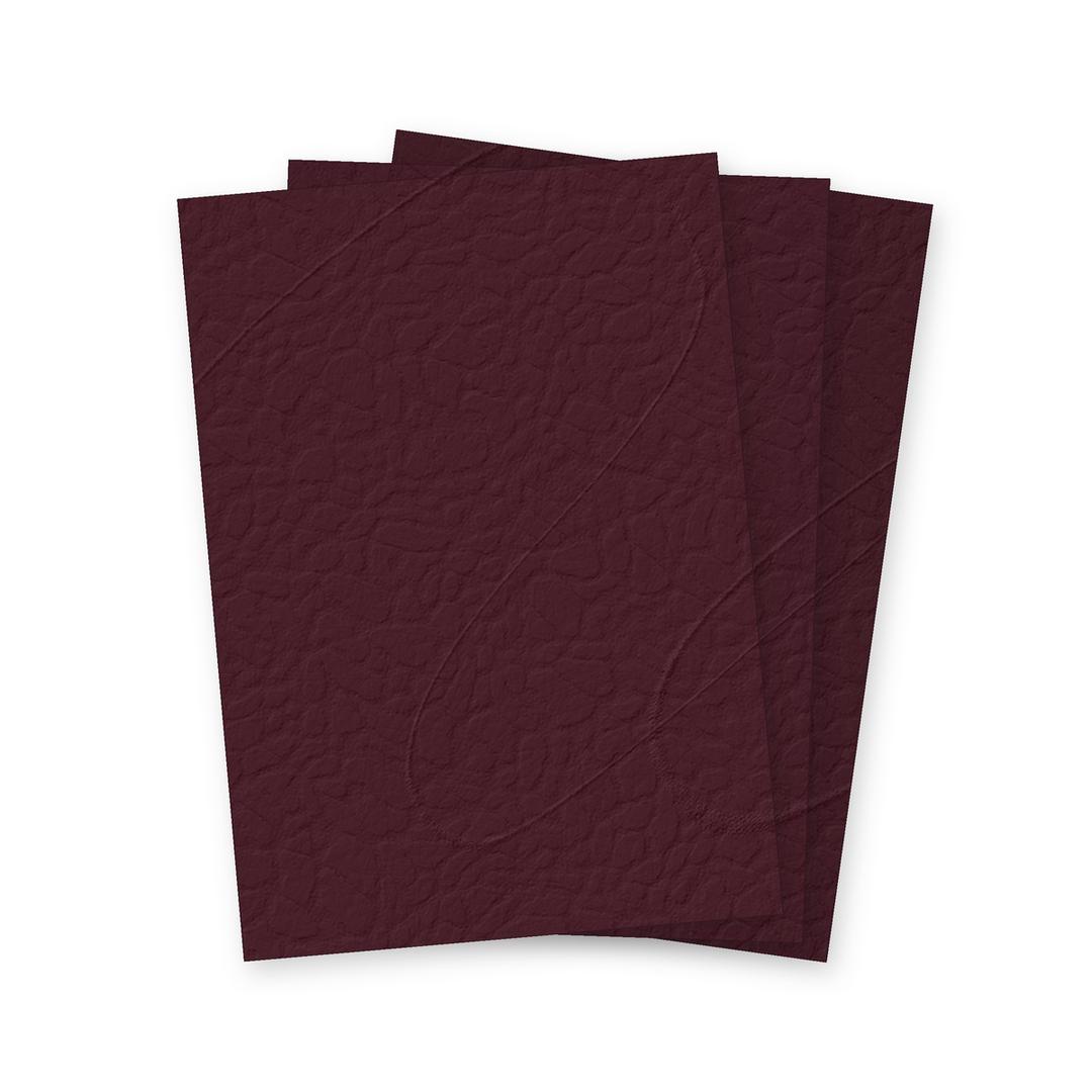 Couvertures cartonnées grain cuir 250 g/m² A3 bordeaux FALCON K - Couvertures cartonnées grain cuir Falcon K bordeaux A3, illustration