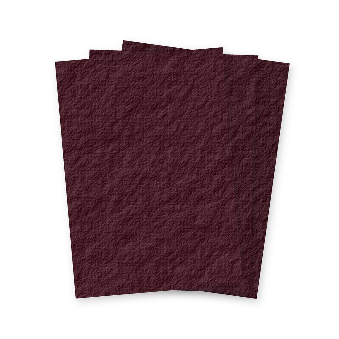 Couvertures cartonnées grain cuir 250 g/m² A3 bordeaux FALCON K - Trois couvertures cartonnées grain cuir bordeaux Falcon K A3 250 g en éventail