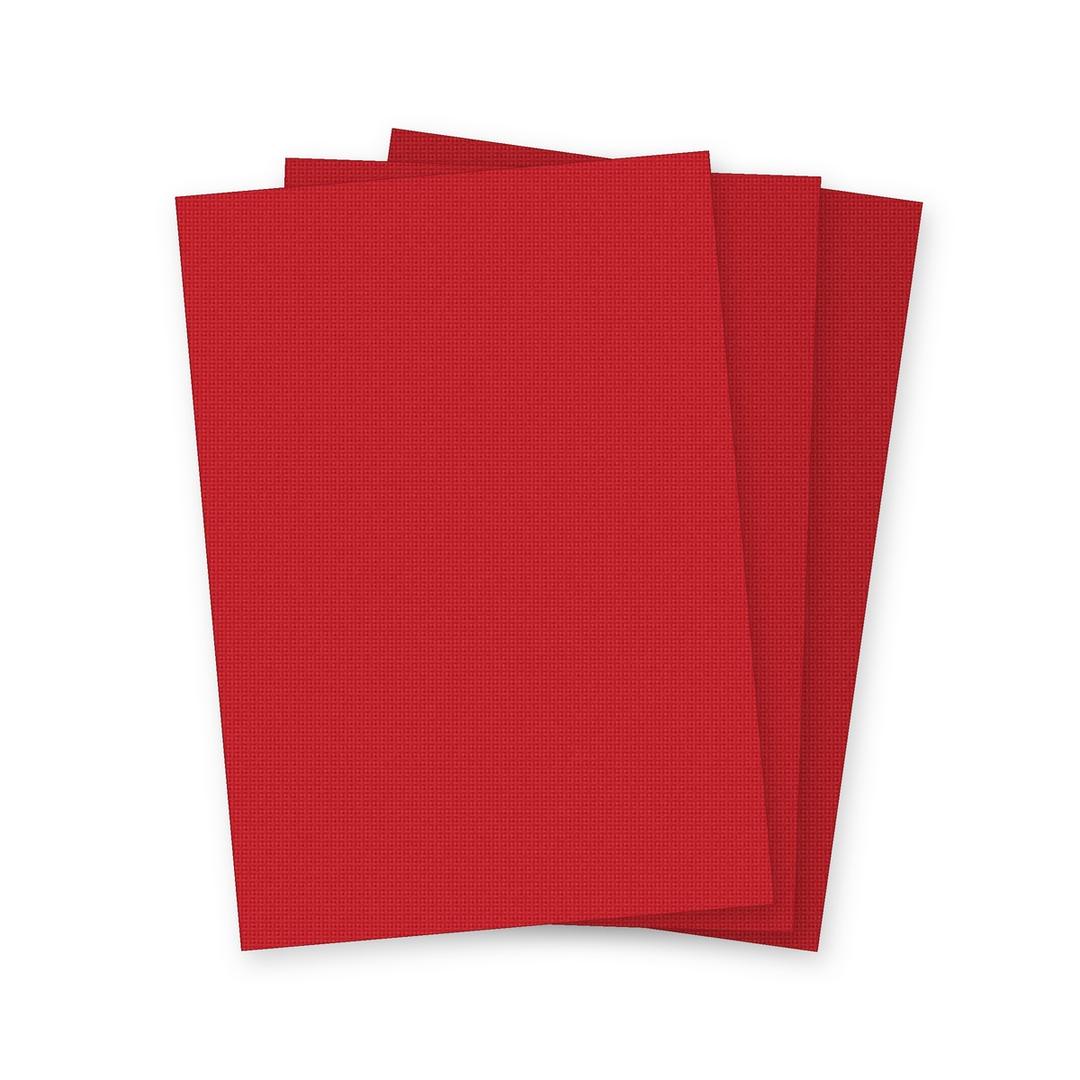 Couvertures cartonnées linen rouge Falcon K A4, trois feuilles en éventail, illustration