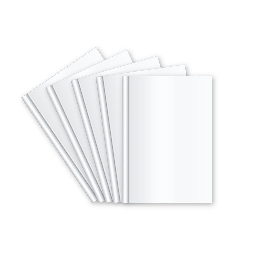 Couvertures thermiques A4 Falcon K à dos satin blanc et face transparente, illustration