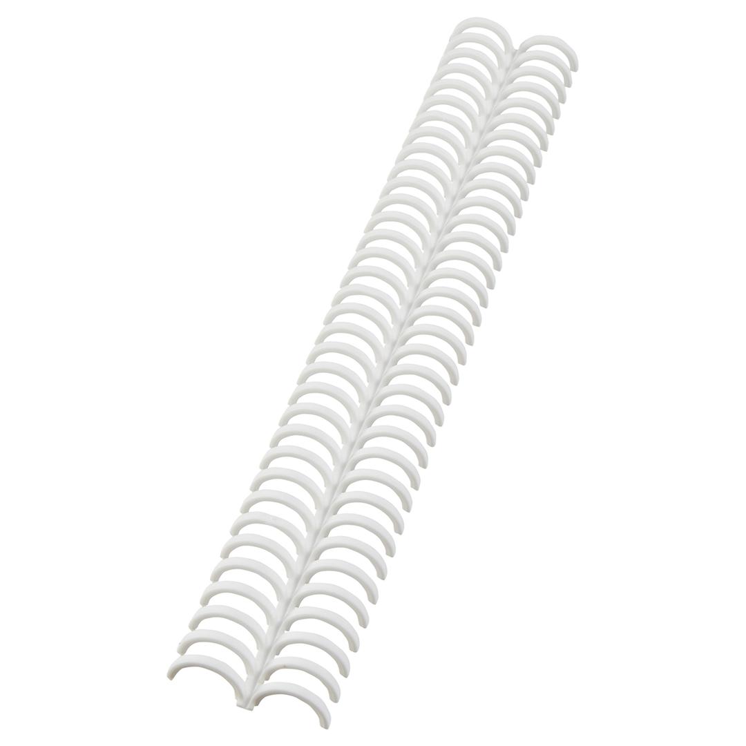Peignes plastiques A4 rouvrables, pas 3:1, 16 mm 50 peignes reliure ClickBind blancs 16 mm GBC - Base