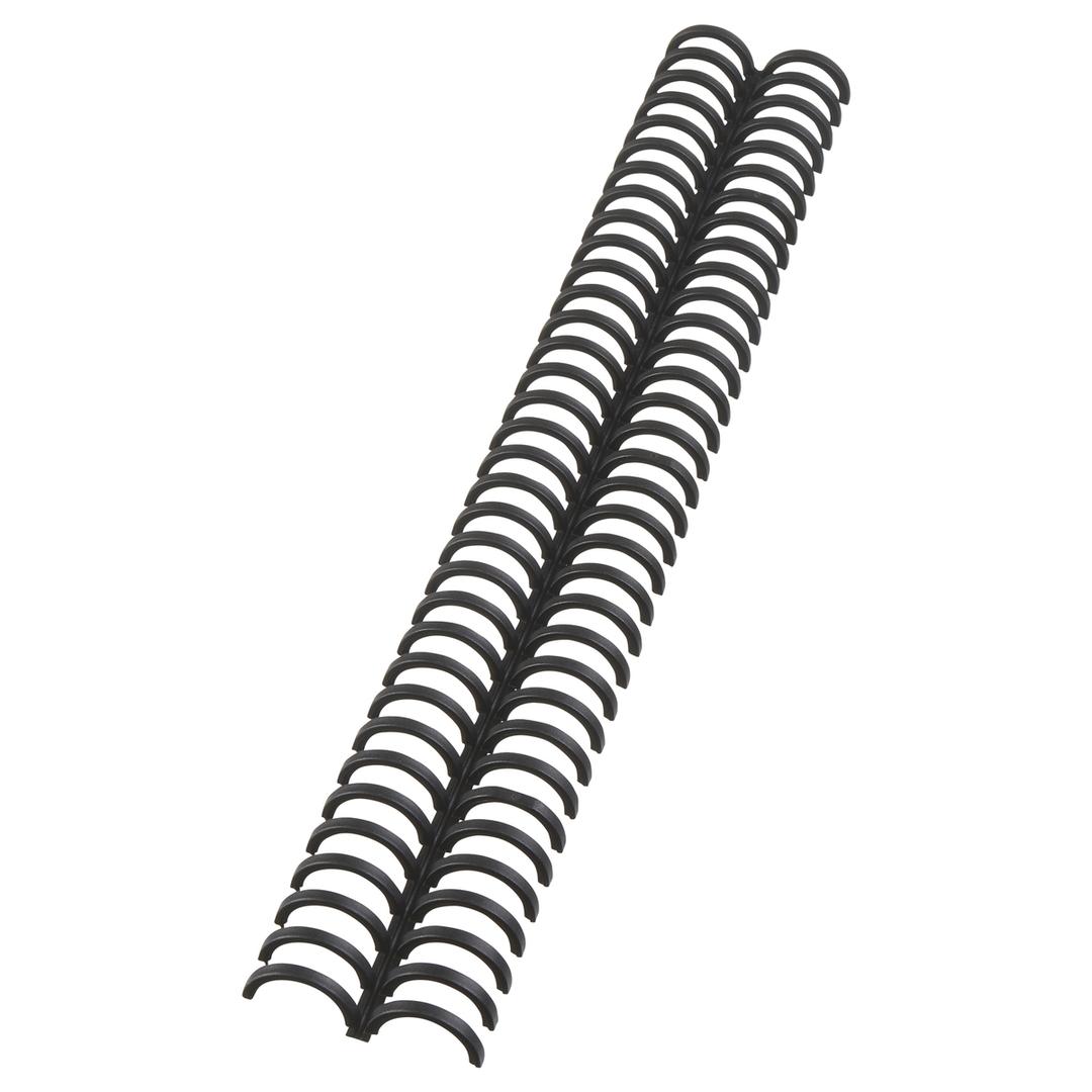 Peignes plastiques A4 rouvrables, pas 3:1, 16 mm 50 peignes reliure ClickBind noirs 16 mm GBC - Base