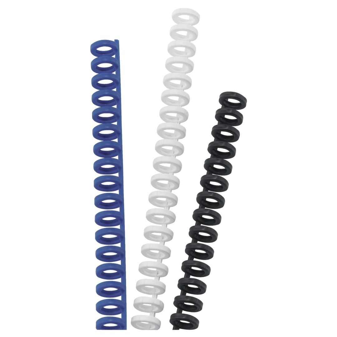 Peignes plastiques A4 rouvrables, pas 3:1, 16 mm 50 peignes reliure ClickBind noirs 16 mm GBC - Vue groupée