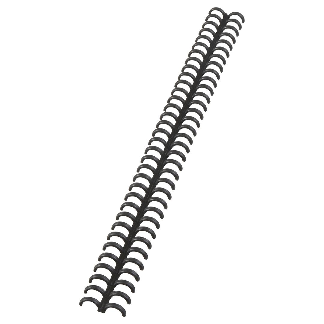 Peignes plastiques A4 rouvrables, pas 3:1, 8 mm 50 peignes reliure ClickBind noirs 8 mm GBC - Base