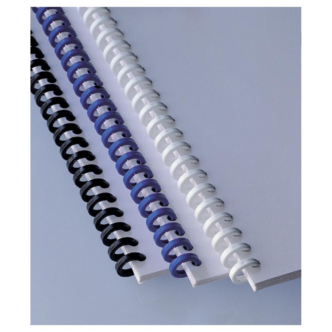 Peignes plastiques A4 rouvrables, pas 3:1, 8 mm 50 peignes reliure ClickBind noirs 8 mm GBC - Exemple 1