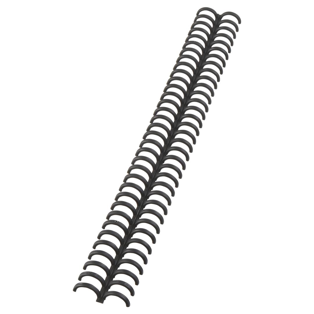 Peignes plastiques A4 rouvrables, pas 3:1, 12 mm 50 peignes reliure ClickBind noirs 12 mm GBC - Base