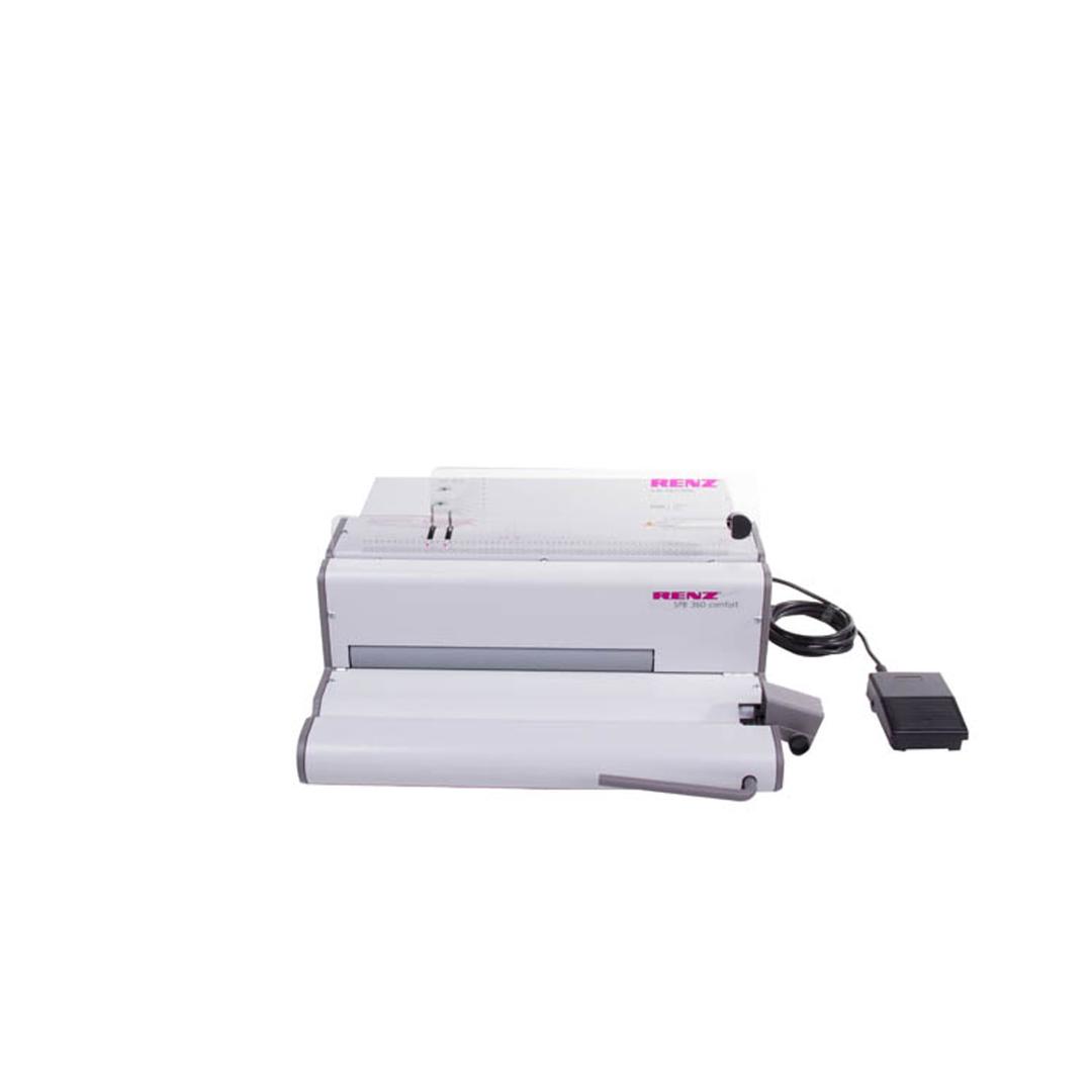 Perforelieur électrique spirales coils pas 4:1 SPB 360 ComfortPlus RENZ - Perforelieur Renz SPB 360 comfortplus vu de face