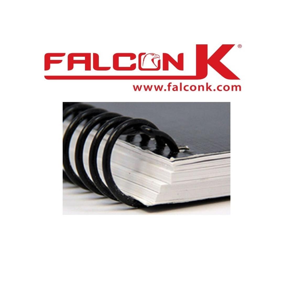 Perforelieur manuel anneaux plastiques 21 boucles Pas US et spirales coils pas 4:1 X8 FALCON K - Document relié en spirale coil 4:1 avec le perforelieur Falcon K X8