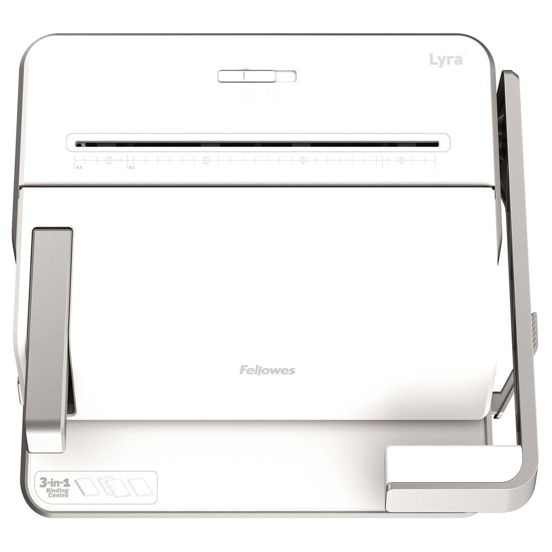 Perforelieur manuel anneaux plastiques pas US LYRA 3-en-1 FELLOWES — Vue de dessus