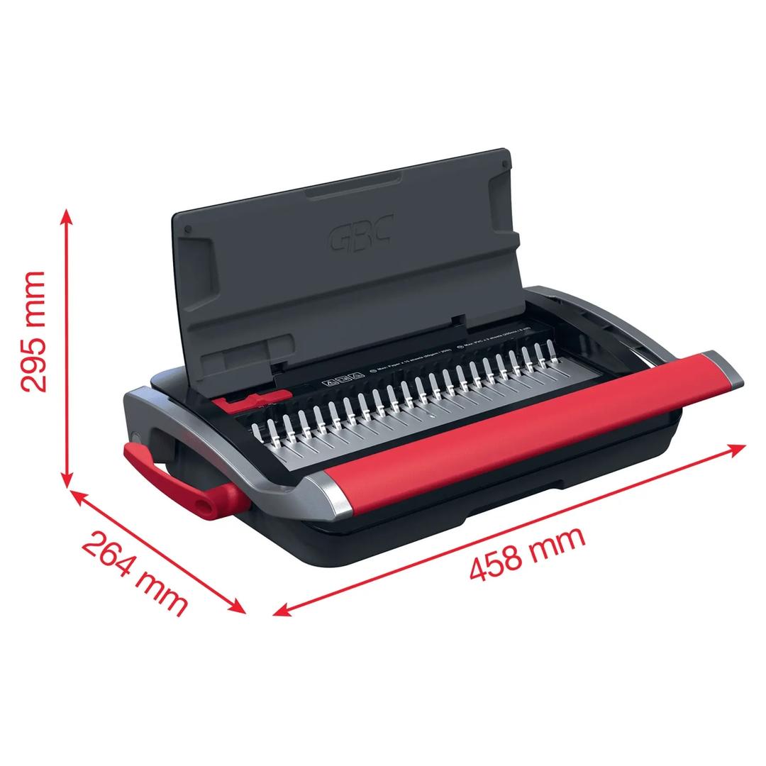 Perforelieur manuel anneaux plastiques pas US CombBind CB15 GBC — Avec dimensions 458 x 295 x 264 mm