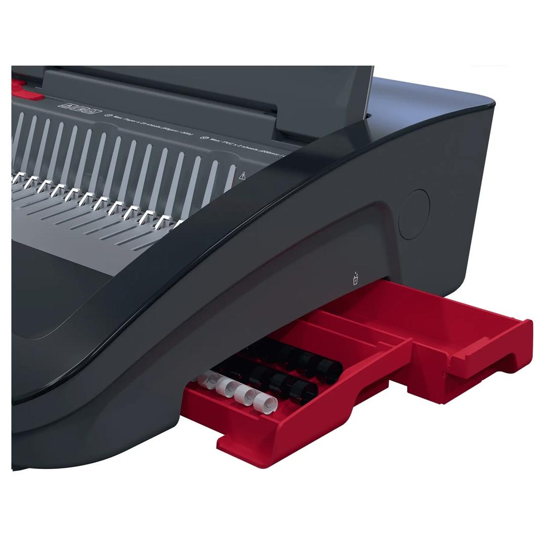 Perforelieur électrique anneaux plastiques pas US CombBind CB25E GBC — Compartiment de rangement accessoires