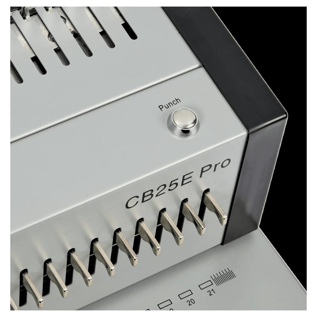 Perforelieur électrique anneaux plastiques pas US CB25E Pro GBC — Bouton de perforation punch pour déclenchement électrique