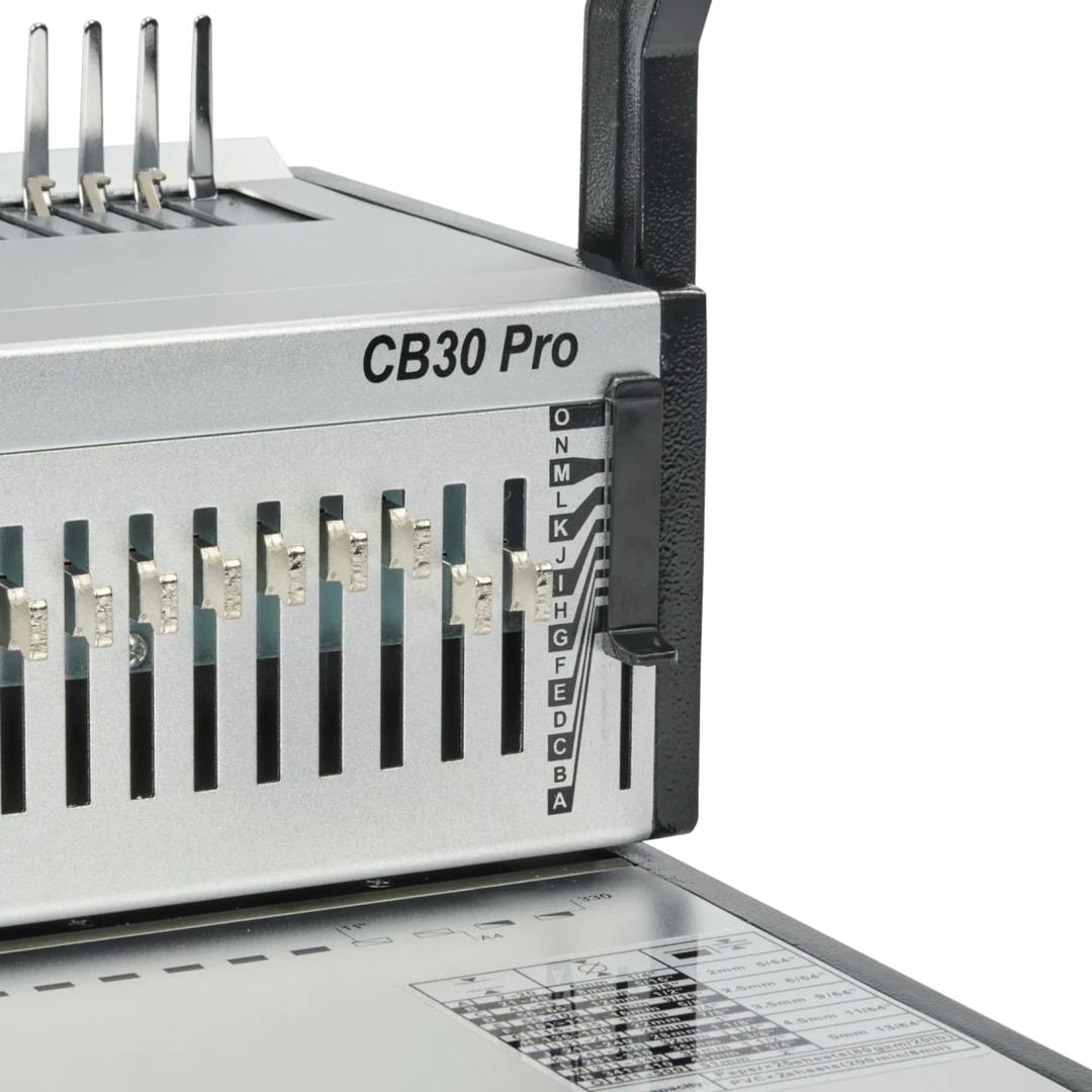 Perforelieur manuel anneaux plastiques pas US CB30 Pro GBC - Avec leviers individuels de perforation désactivables