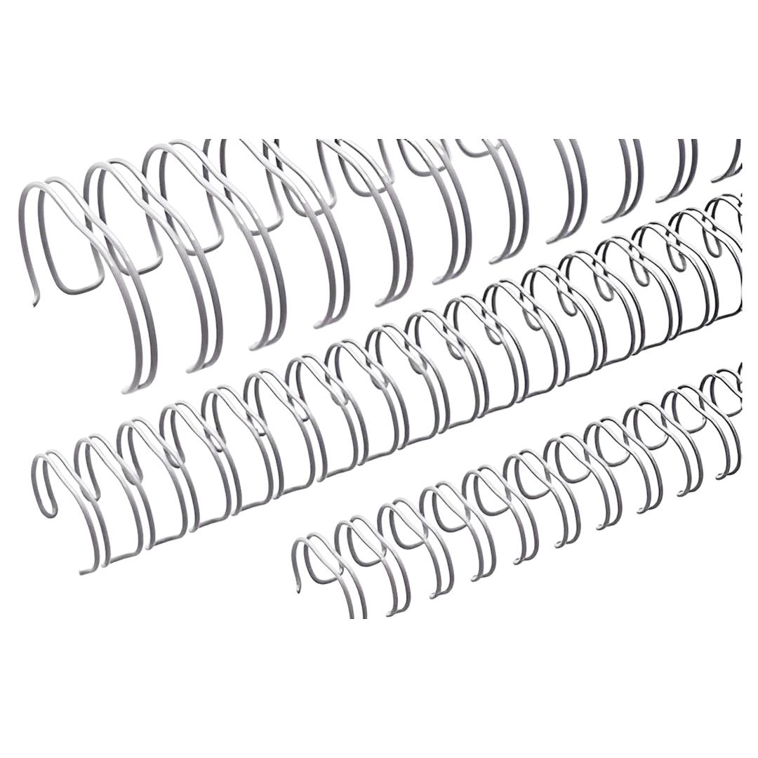 Peignes anneaux métalliques A5 24 boucles 5,5 mm (3/16'') Pas 3:1 argent mat x100 RENZ — Base