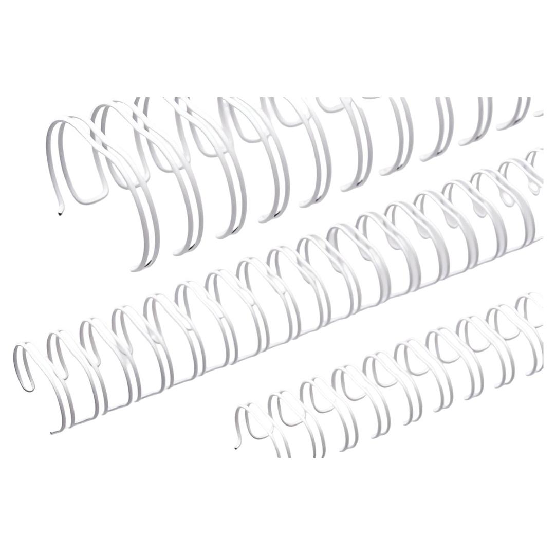 Peignes anneaux métalliques A5 16 boucles 6,9 mm (1/4'') Pas 2:1 blancs x100 RENZ — Base