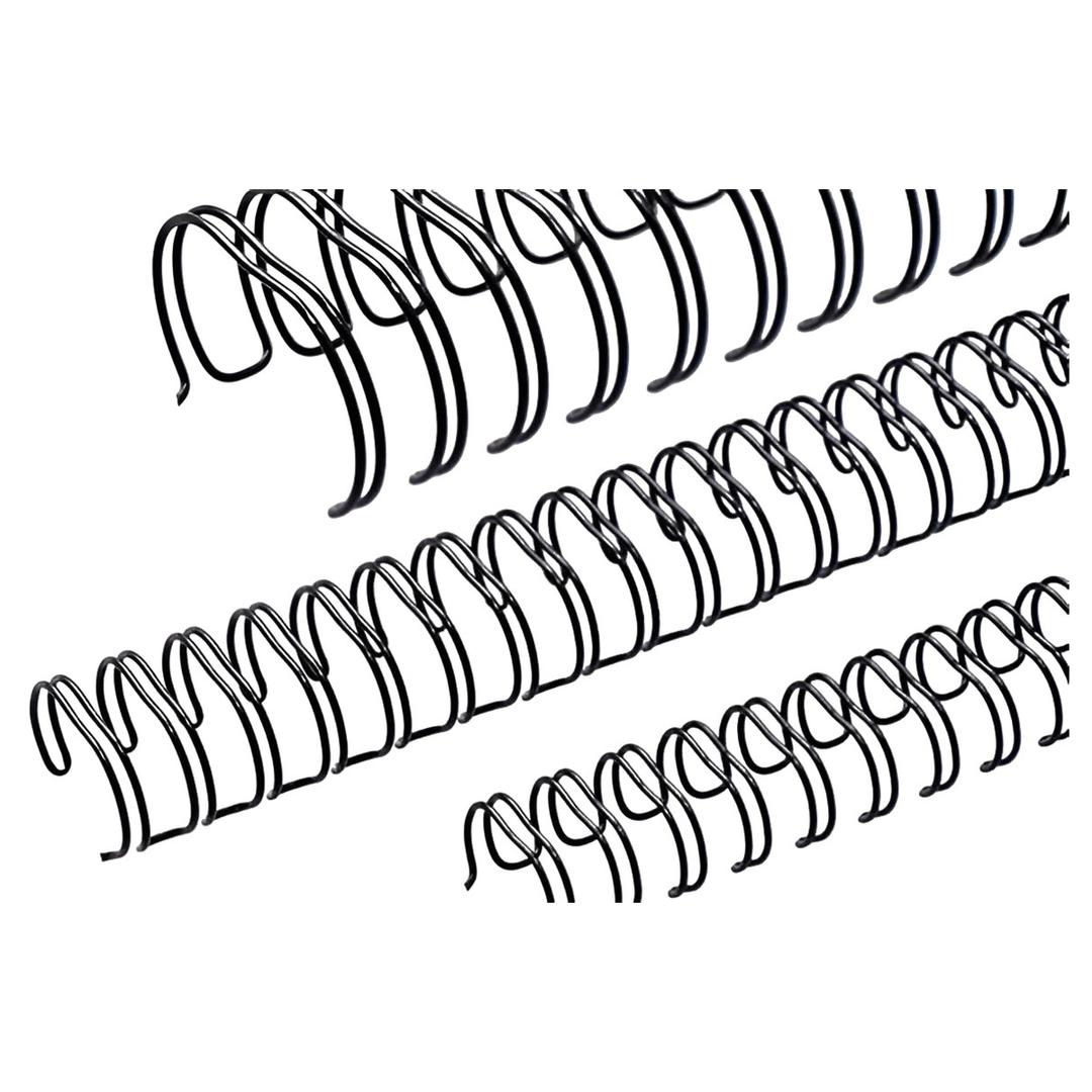 Peignes anneaux métalliques A5 16 boucles 6,9 mm (1/4'') Pas 2:1 noirs x100 RENZ — Base