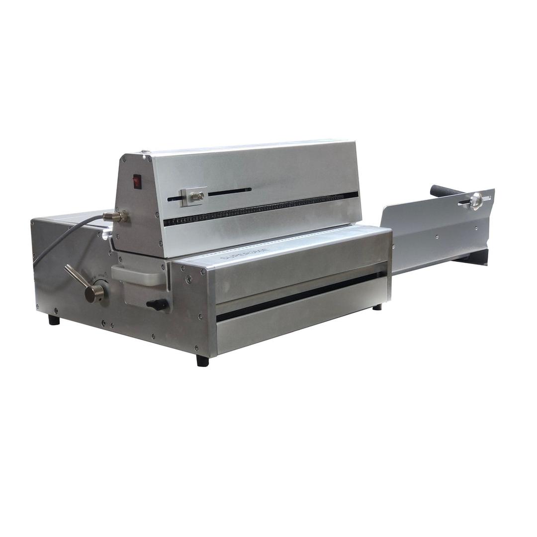 Perforateur électrique Falcon K SP360 vu de trois quarts, support d'éjection sur le côté