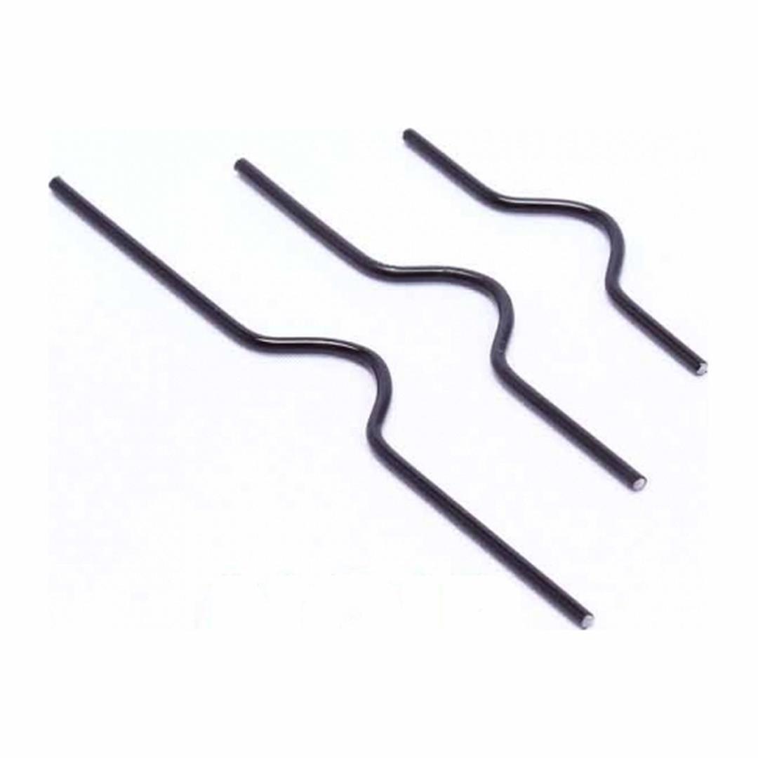 Crochets de calendrier noirs pour reliure par anneaux métalliques, trois crochets en forme de vague