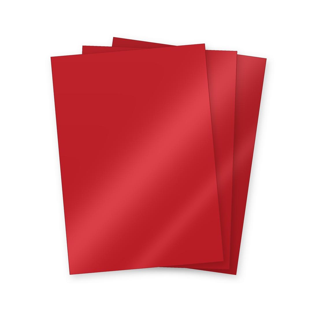 Couvertures cartonnées chromo brillant rouge Falcon K A3, trois feuilles en éventail, illustration