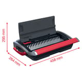 Perforelieur manuel anneaux plastiques pas US CombBind CB15 GBC — Avec dimensions 458 x 295 x 264 mm