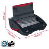 Perforelieur électrique anneaux plastiques pas US CombBind CB25E GBC — Dimensions 468 x 394 x 327 mm