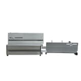 Perforateur électrique Falcon K SP360 de face, avec le support de sortie où s'empilent les liasses perforées