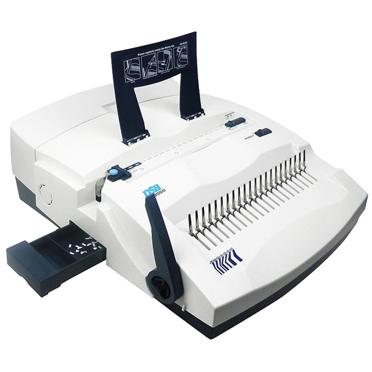 Perforelieur électrique anneaux plastiques pas US et 4 trous classeur CB-3000 DSB — Vue de base