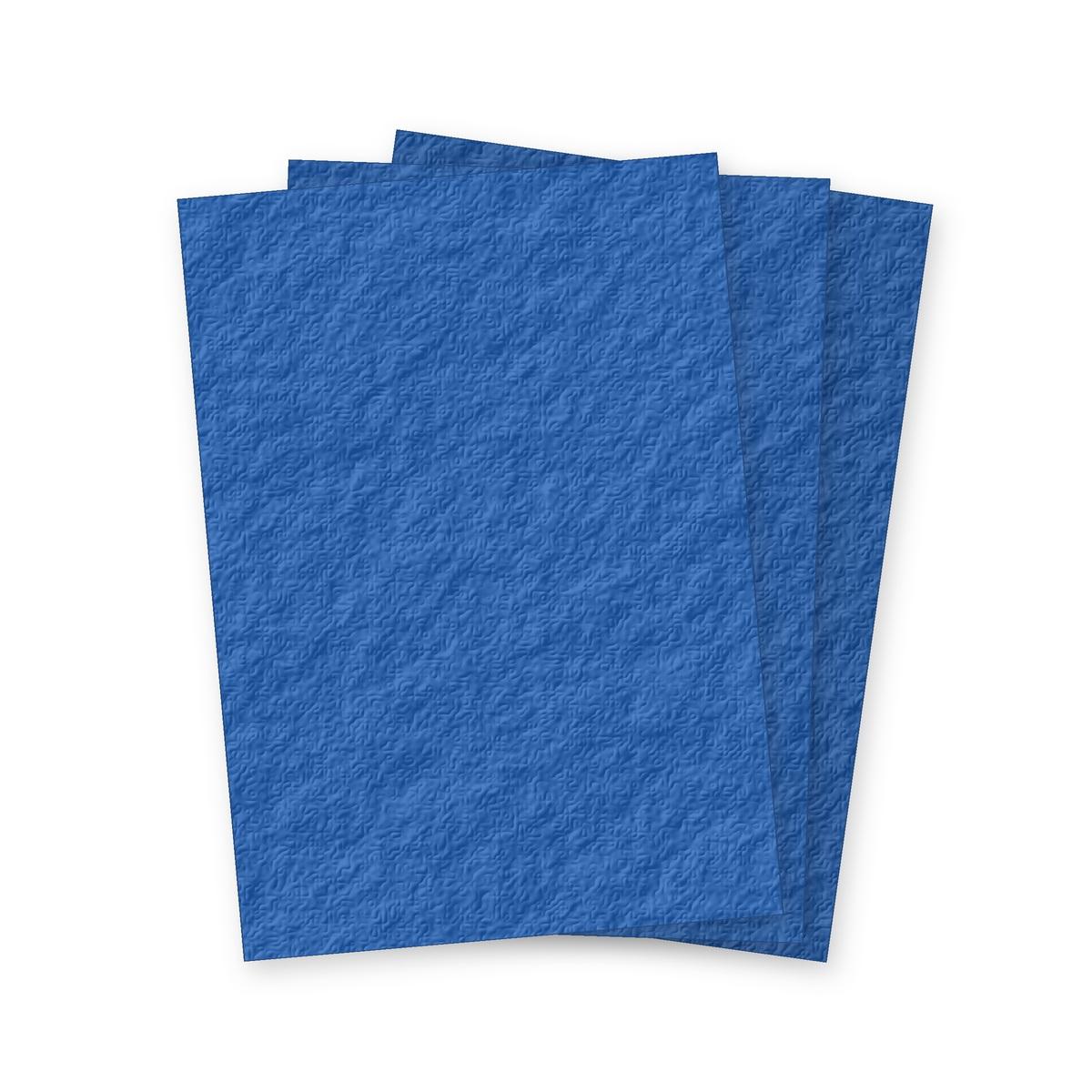 Couvertures cartonnées grain cuir 250 g/m² A4 bleu France FALCON K - Trois couvertures cartonnées grain cuir bleu France Falcon K A4 250 g en éventail