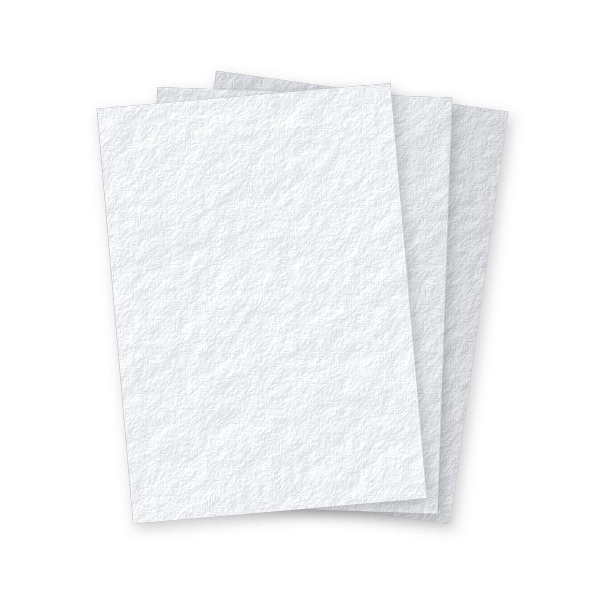 Couvertures cartonnées grain cuir 250 g/m² A3 blanc FALCON K - Trois couvertures cartonnées grain cuir blanches Falcon K A3 250 g en éventail