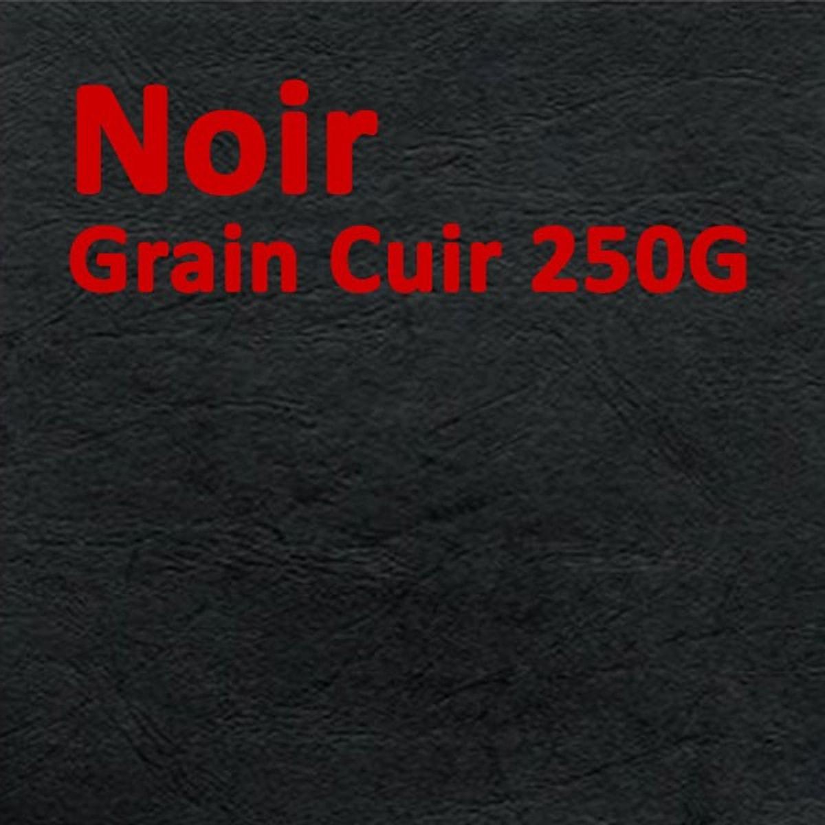 Couvertures cartonnées grain cuir 250 g/m² A3 noir — Couverture carton grain cuir noir 250 g/m², format A3 — paquet de 100 feuilles