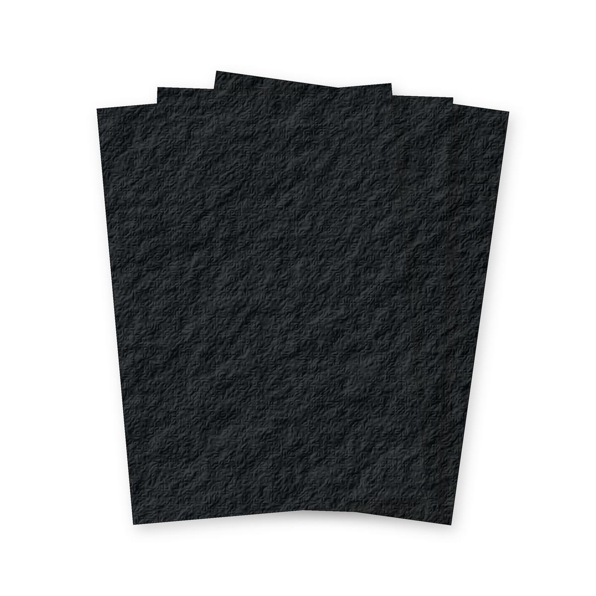 Couvertures cartonnées grain cuir 250gr noir A4 FALCON K - Trois couvertures cartonnées grain cuir noires Falcon K A4 250 g en éventail