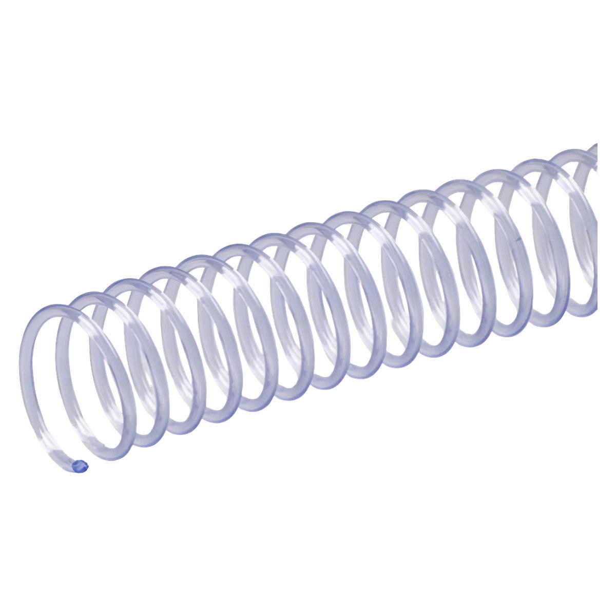100 spirales coils A4 plastiques 46 boucles 14 mm Pas 4:1 transparentes