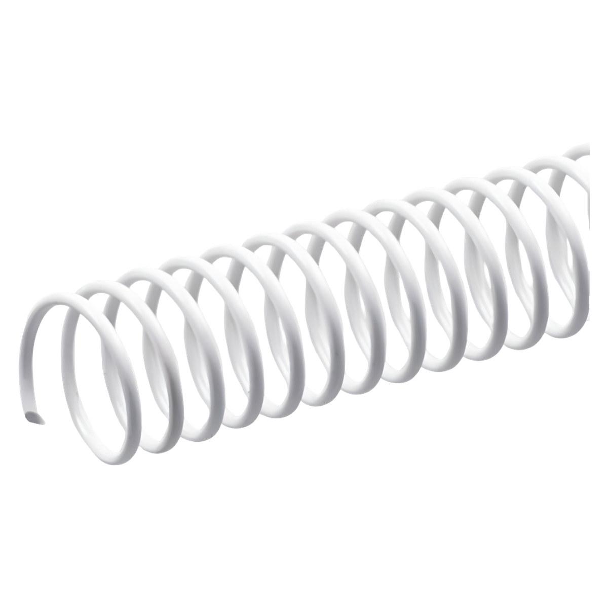 100 spirales coils A4 plastiques 46 boucles 12 mm Pas 4:1 blanches