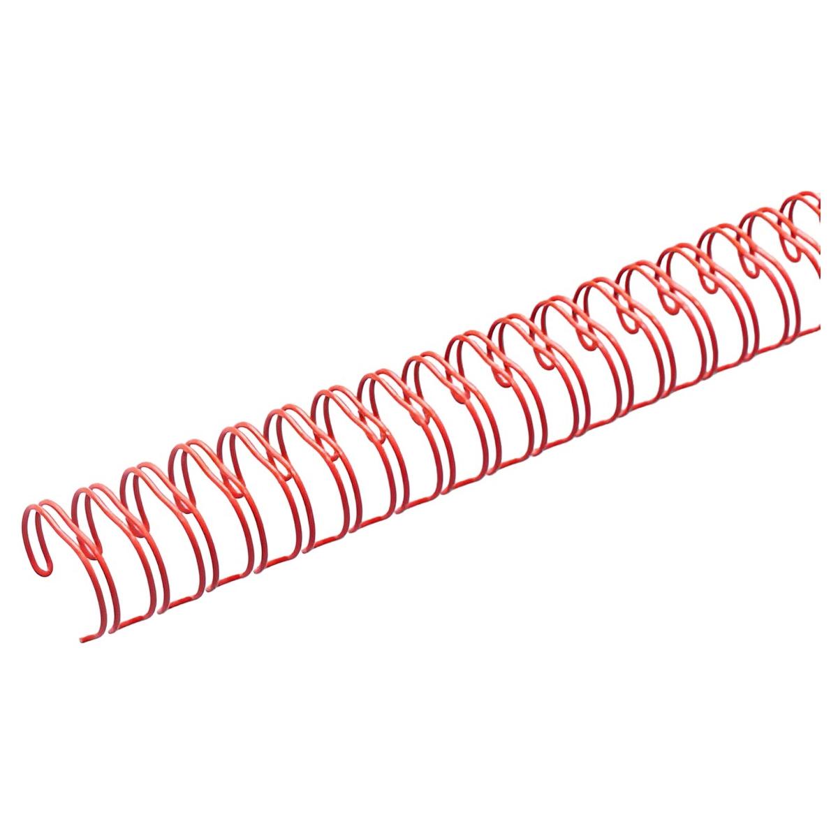 100 peignes anneaux métalliques A4 34 boucles 6,4 mm (1/4'') Pas 3:1 rouges — Base