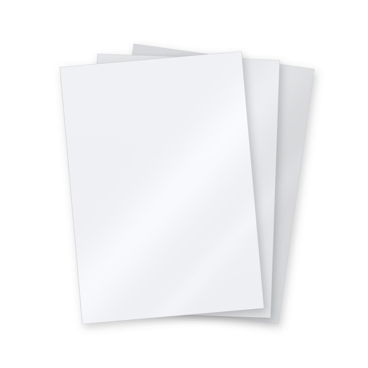 Couverture cartonnée chromo brillant A4, 250 g Couvertures chromo brillant A4, blanches
