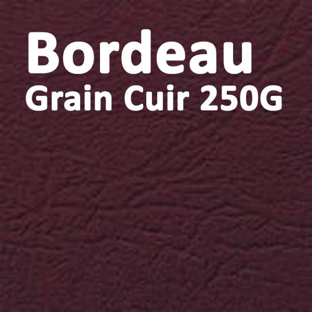 Couvertures cartonnées grain cuir 250 g/m² A3 bordeaux — Couverture carton grain cuir bordeaux 250 g/m², format A3 — paquet de 100 feuilles