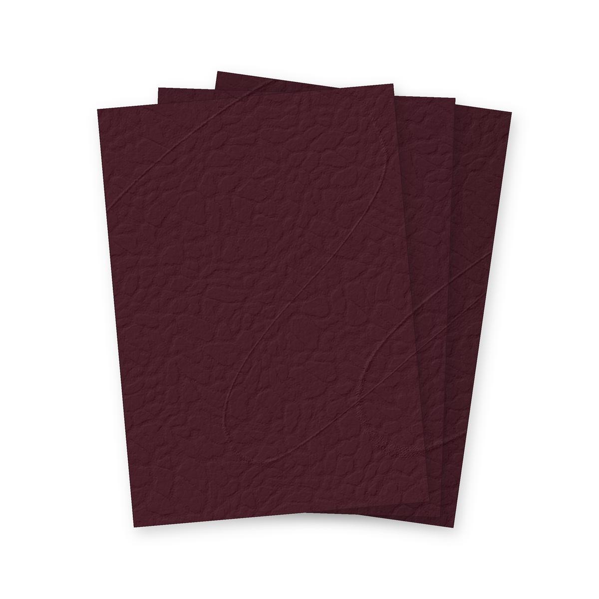 Couvertures cartonnées grain cuir Falcon K bordeaux A3, illustration