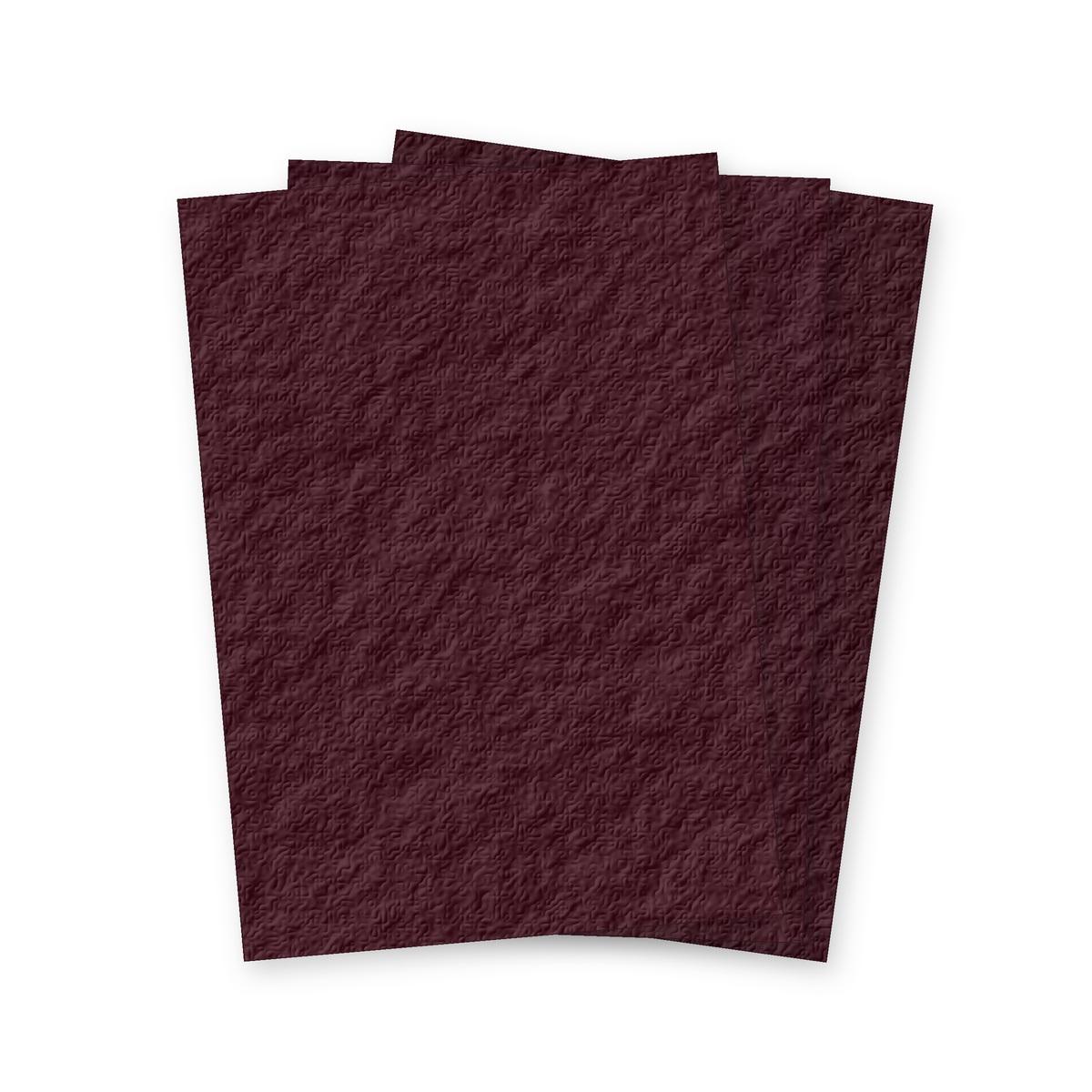 Couvertures cartonnées grain cuir 250 g/m² A3 bordeaux FALCON K - Trois couvertures cartonnées grain cuir bordeaux Falcon K A3 250 g en éventail