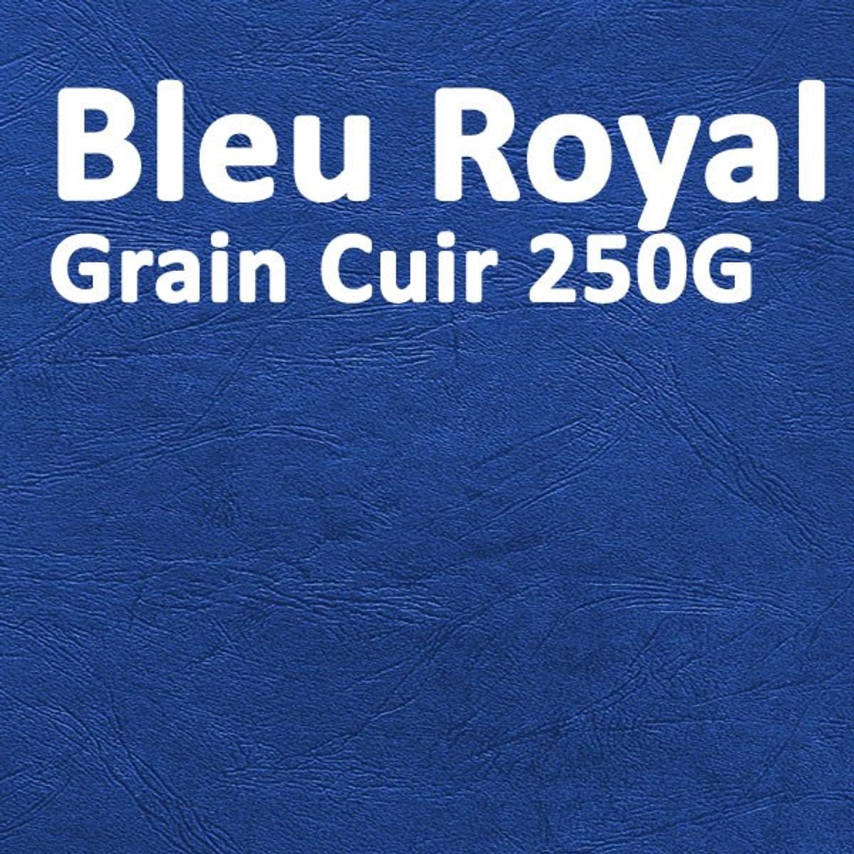 Couverture Grain Cuir bleu royale A3 250gsm — Couverture carton grain cuir bleu royal 250 g/m², format A3 — paquet de 100 feuilles
