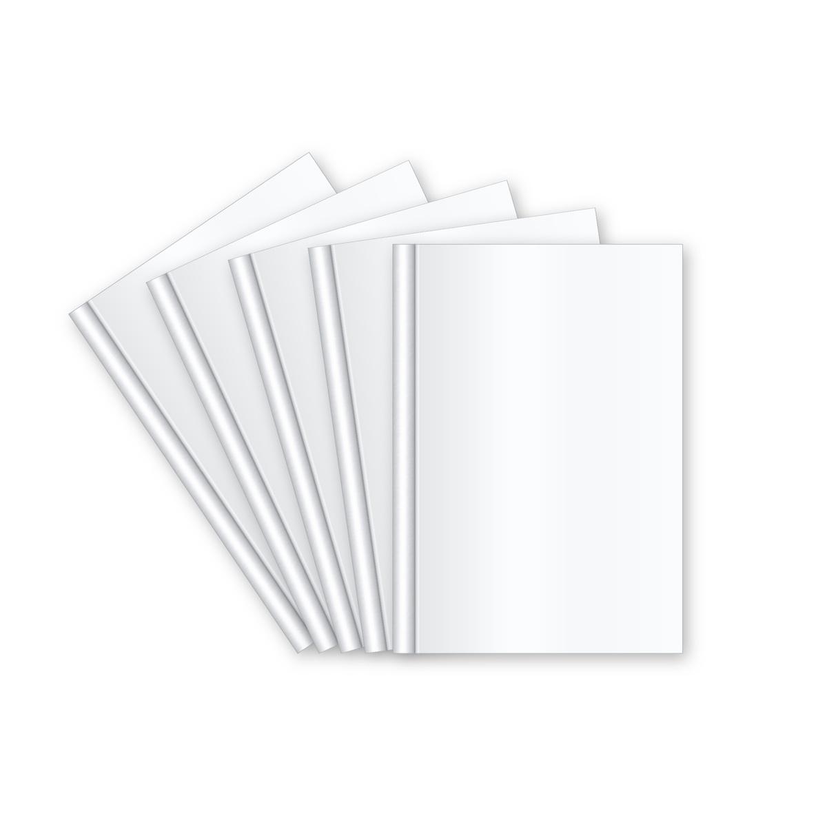 Couverture de reliure thermique A4, dos 6 mm Chemise thermique A4 dos blanc 6 mm 200 gr
