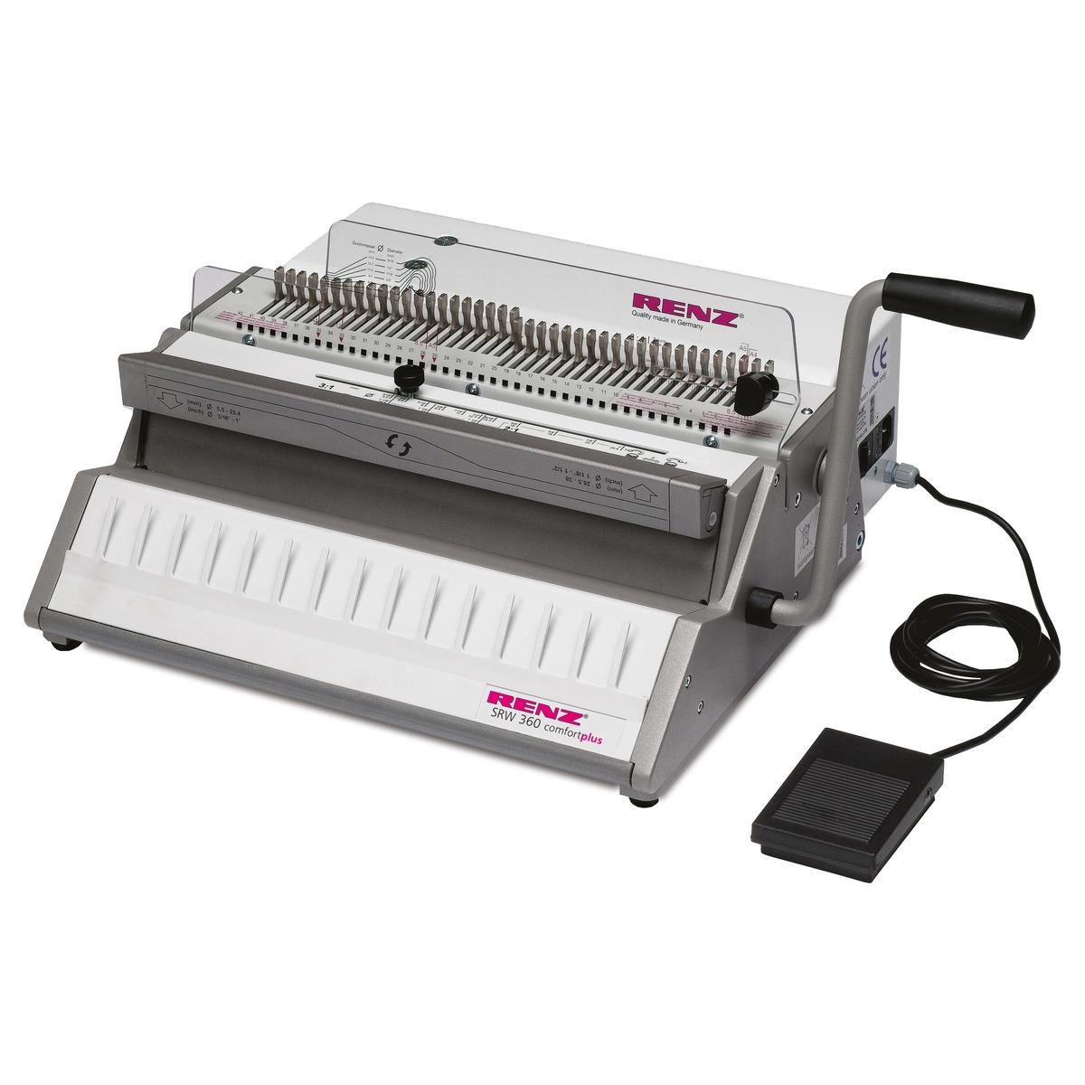 Perforelieur électrique anneaux métalliques pas 3:1 SRW 360 Comfort Plus RENZ — Base