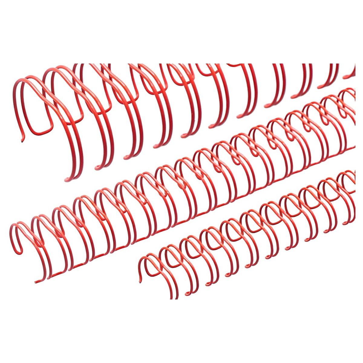 Peignes anneaux métalliques A5 16 boucles 6,9 mm (1/4'') Pas 2:1 rouges x100 RENZ — Base