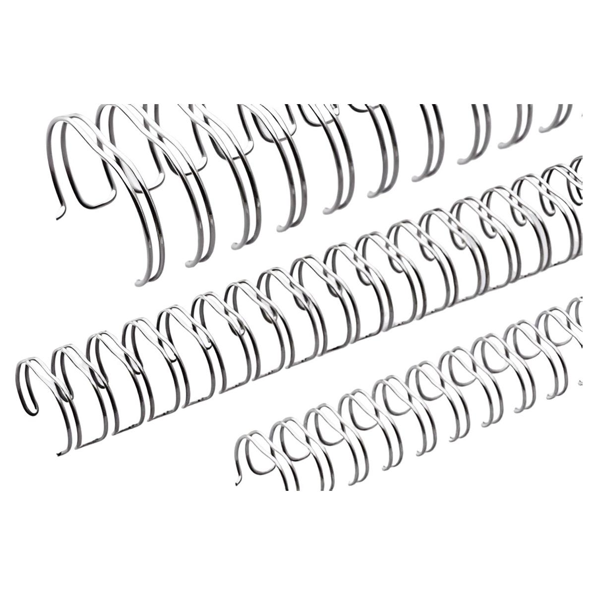 Peignes anneaux métalliques A5 16 boucles 6,9 mm (1/4'') Pas 2:1 argent brillant x100 RENZ — Base