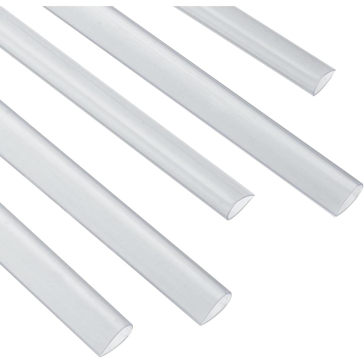 Baguette de serrage A4 6 mm, transparente Baguettes de serrage 6 mm transparentes x100